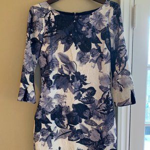 Badgley Mischka Purple Flowery Dress